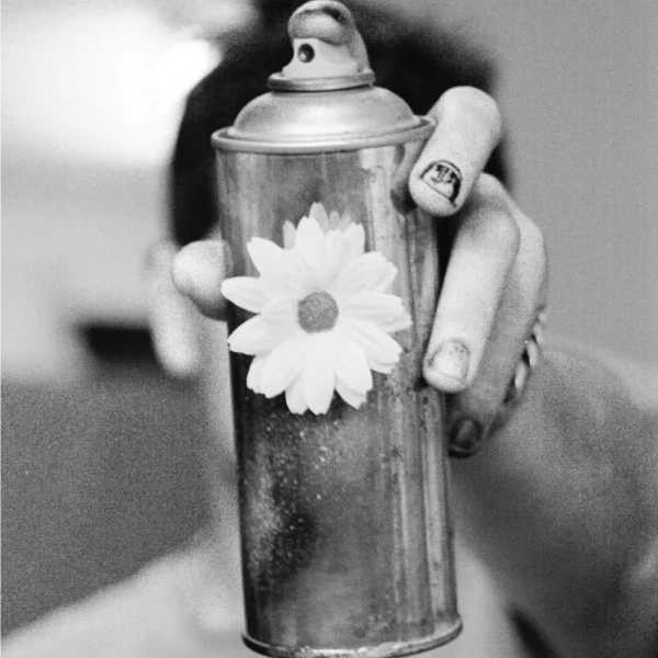 Banksy, Spray With Chamomile (Black And White)