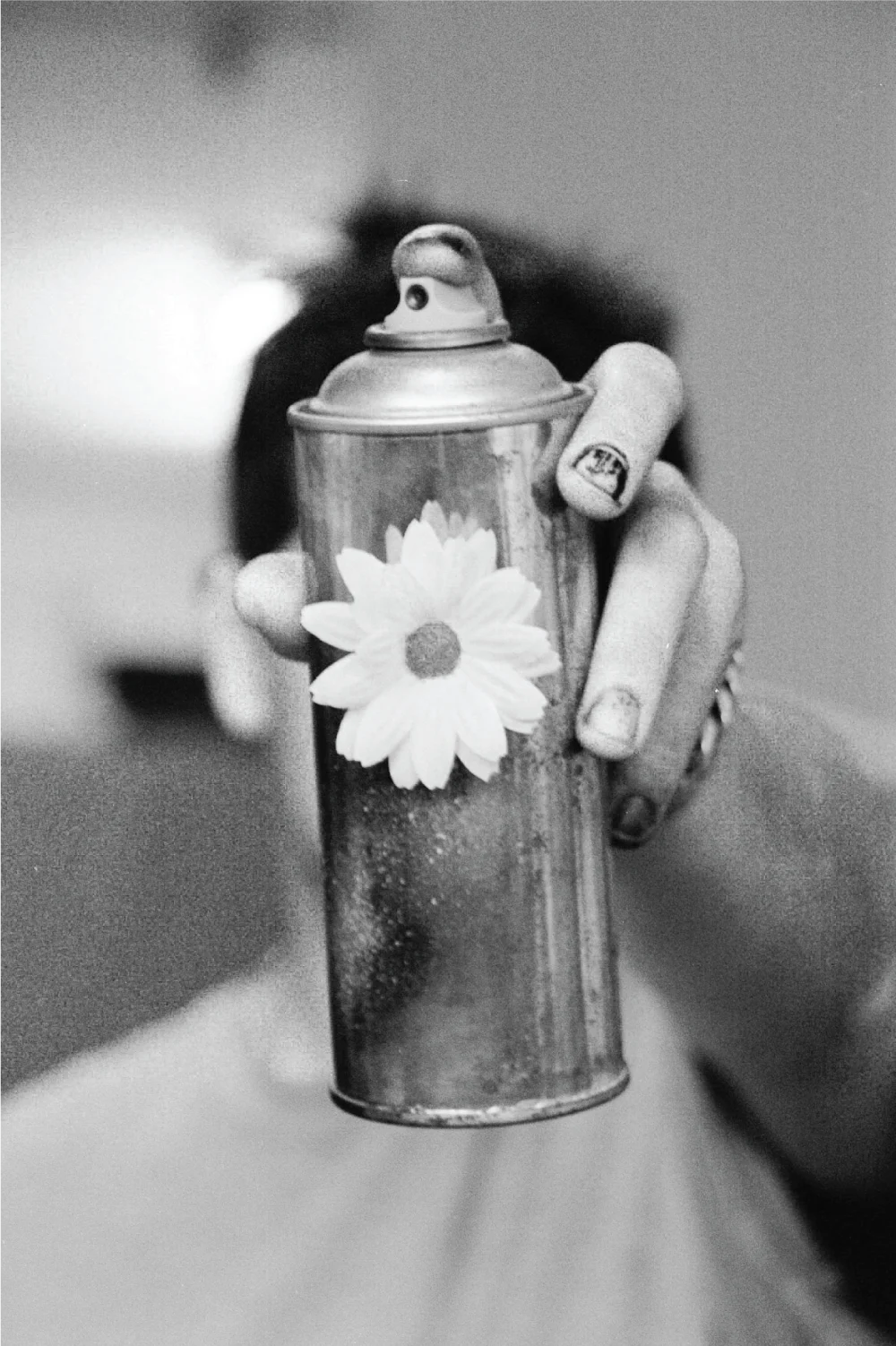 Banksy, Spray With Chamomile (Black And White)