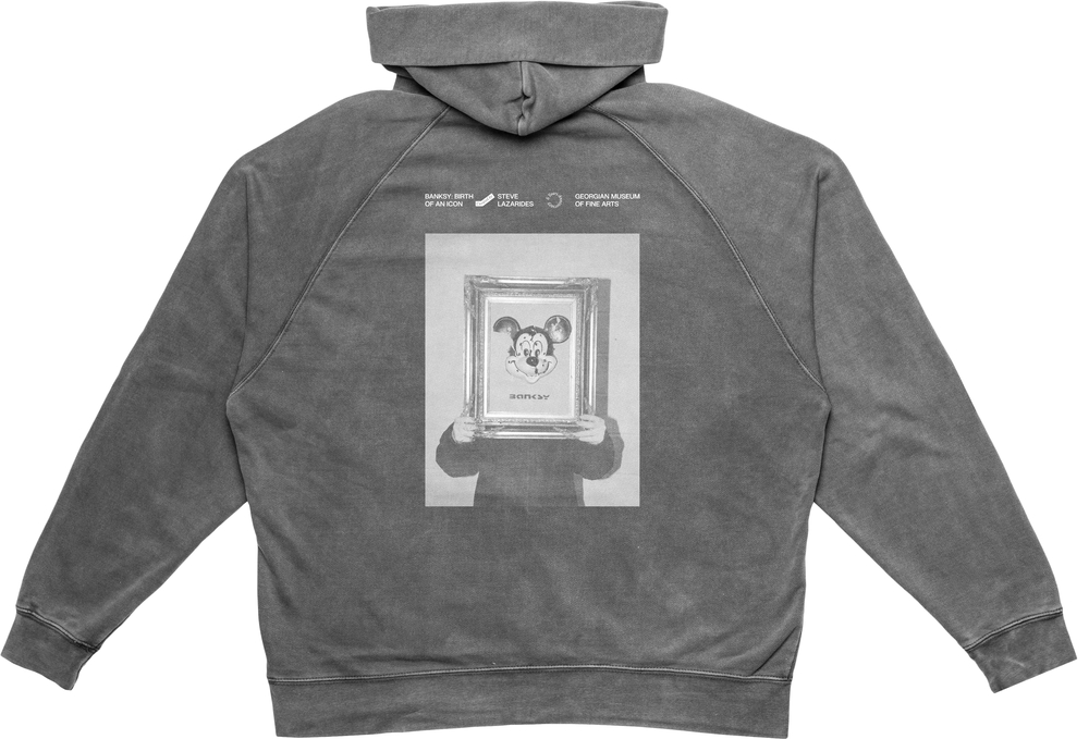 Banksy Graffiti, Mickey Mouse, Gray