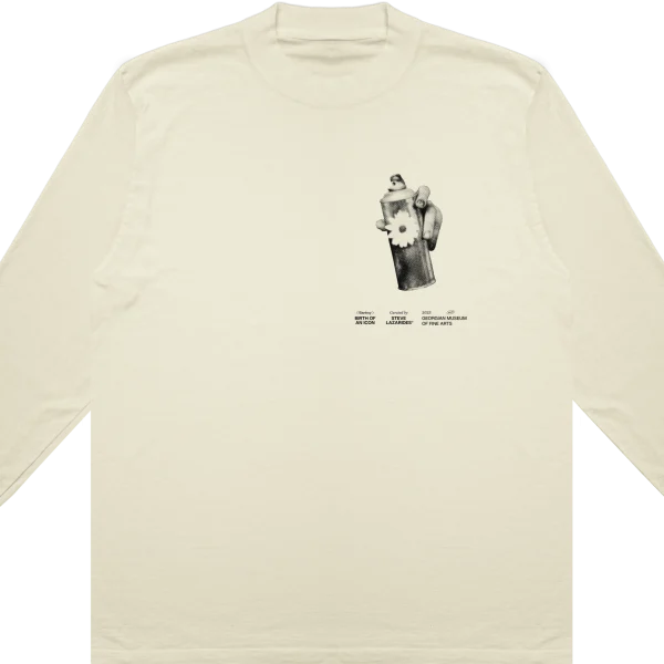 Long-sleeve-cream-2 ბენქსის სპრეით, კრემისფერი