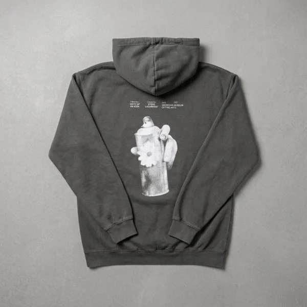 shirt_m2 ბენქსის ხელი სპრეით (უკან), ნაცრისფერი