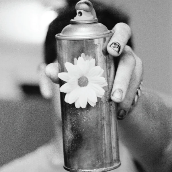 Banksy, Spray With Chamomile (Black And White)